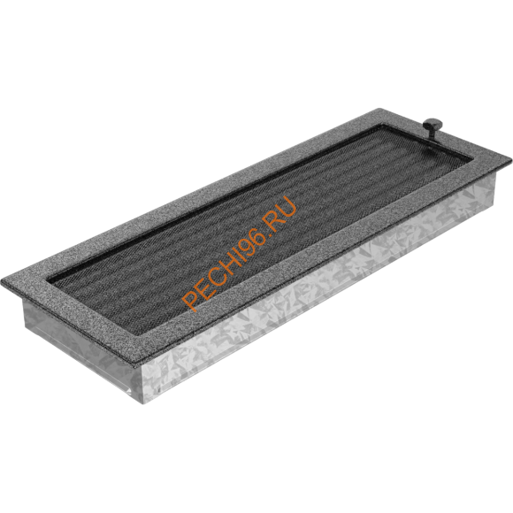 Вентиляционная решетка Kratki 49CSX 170х490 мм черная/серебро