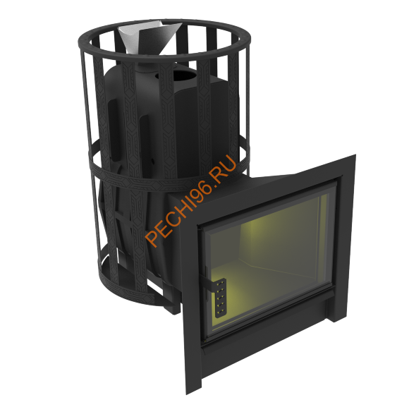 Печь банная Берёзка Воевода-Флагман 15 ЗК, сетка