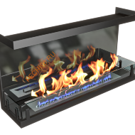 Биокамин ZeFire STANDART торцевой 900 со стемалитом