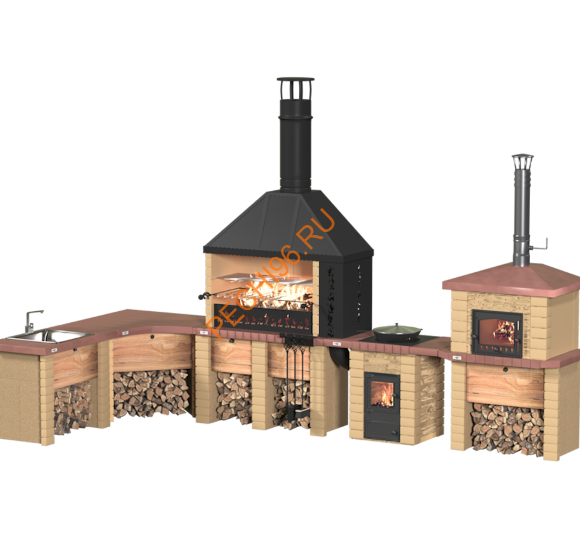 Стол разделочный Барбекю центр Боярин угловой Классик