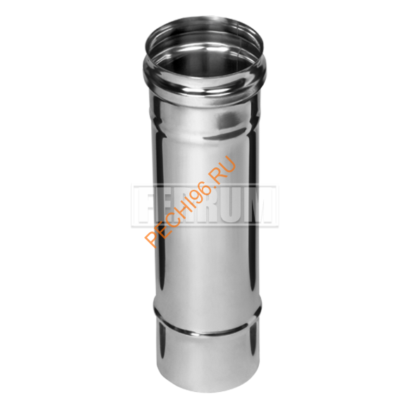 Дымоход Феррум, нержавейка AISI 430-0,5 мм d 150 мм L=0,25 м