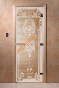 Дверь стеклянная DoorWood «Египет прозрачная», 2000х900 мм