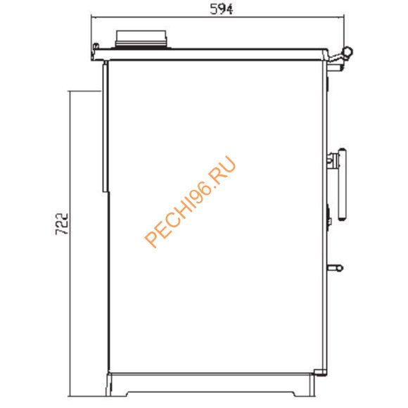 Чугунная печь-плита PLAMEN 850 GLAS кремовая