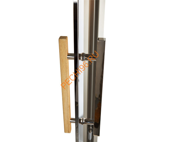 Дверь стеклянная Grandis GS 8х20-B-S-Si коробка алюминий Silver, ручка Абаш