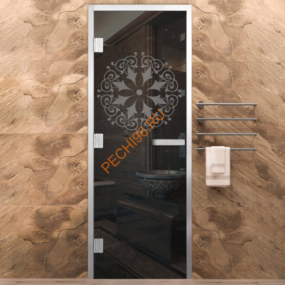 Дверь в хамам стеклянная Арта Элит Арт Восток, коробка алюминий