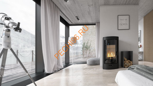 Печь-камин DEFRO HOME ORTI, 9кВт черная сталь