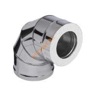 Сэндвич колено 90° Титан KraftBerg, d 140/220 321/430-0,8/0,5мм