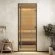 Дверь стеклянная DoorWood Хамам АРТ Wood 125 прозрачная