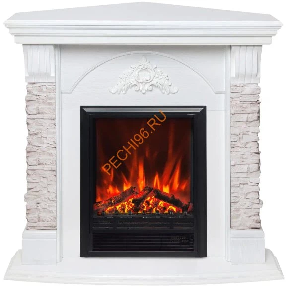 Электрокамин RealFlame Athena Corner WT с очагом Eugene