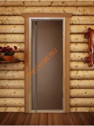 Дверь стеклянная DoorWood «Престиж» FLASH ROYAL, 700х1900мм, бронза матовая
