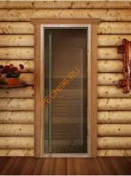 Дверь стеклянная DoorWood «Престиж» FLASH ROYAL, 700х1900мм, бронза