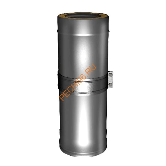 Сэндвич-труба телескопическая ВУЛКАН V50R, L=260-380 мм, нержавейка AISI 321/304, d 180/280 мм