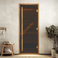 Дверь стеклянная DoorWood Хамам АРТ Wood 12 бронза матовая