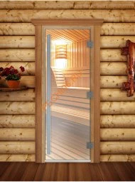 Дверь стеклянная DoorWood «Престиж», 700х1900мм, прозрачная
