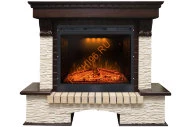Электрический камин Royal Flame Pierre Luxe угловой Темный дуб/Сланец мелкий с очагом Emerald 28