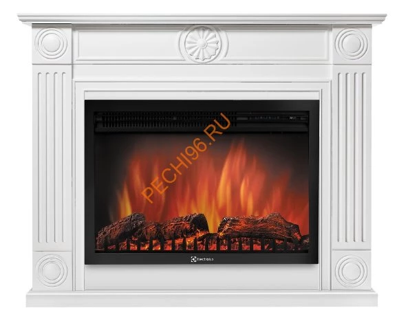 Электрокамин Electrolux EFP/P-2520LS с порталом Firelight Frame 25U угловой, белый