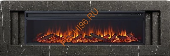 Электрокамин Royal Flame Line 60, SFT Stone Touch Серый мрамор, с очагом Vision 60 LOG LED