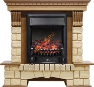 Электрокамин Royal Flame Pierre Luxe дуб/шампань с очагом Fobos FX
