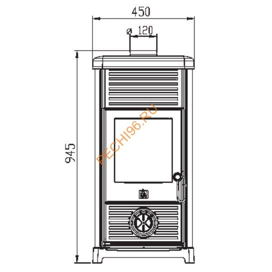 Чугунная печь-камин PLAMEN MAESTRAL N коричневая Чугунная печь-камин PLAMEN MAESTRAL N коричневая
