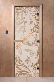 Дверь стеклянная DoorWood «Венеция сатин», 2000х900 мм