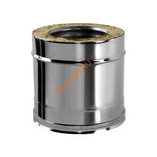 Сэндвич-труба ВУЛКАН V50R,  L=250 мм, нержавейка AISI 321/304, d 250/350 мм