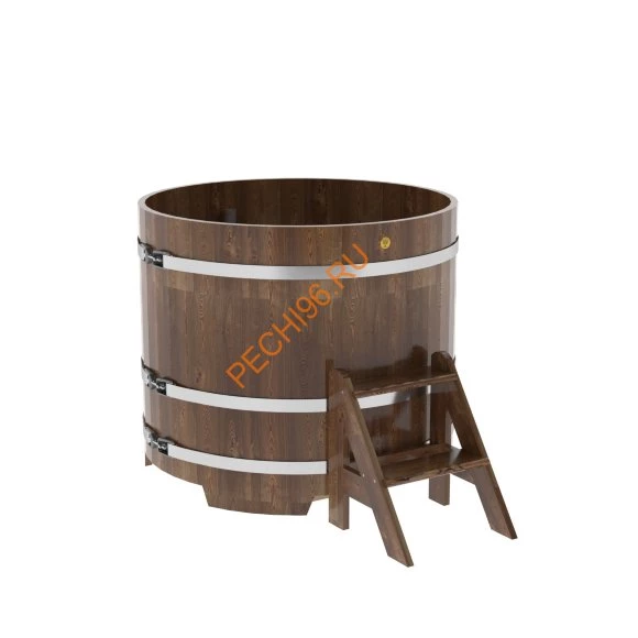 Купель для бани BentWood круглая из сращённой морёной лиственницы, D 1,17м