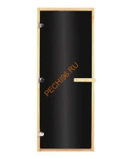 Дверь стеклянная бронза BLACK коробка 1900х700 мм, осина