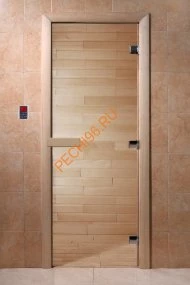 Дверь стеклянная DoorWood прозрачная, 1900х600 мм