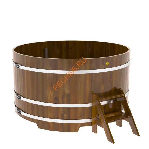 Купель для бани BentWood круглая из морёной лиственницы Рустик, D1,8 м