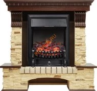 Электрокамин Royal Flame Pierre Luxe темный дуб/сланец с очагом Fobos FX