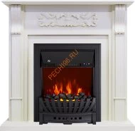 Электрокамин Royal Flame Venice фактурный белый с очагом Aspen