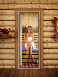 Дверь стеклянная DoorWood «Престиж», 800х2000мм, с фотопечатью «Мария»