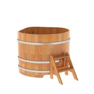 Купель для бани BentWood угловая из сращённой лиственницы, 1,03х1,03 м