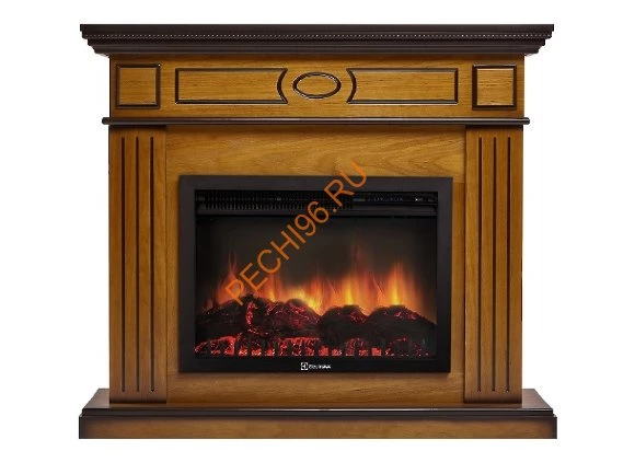Электрокамин Electrolux EFP/P-3020LS с порталом Firelight Bianco 30, орех