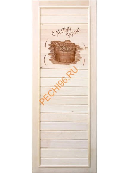 Дверь DoorWood глухая «С легким паром» 1850х750 мм