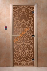 Дверь стеклянная DoorWood «Флоренция бронза матовая», 1900х800 мм