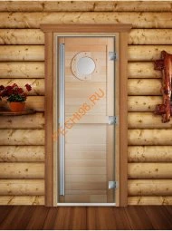 Дверь стеклянная DoorWood «Престиж», 800х2000мм, с фотопечатью «Яхта»