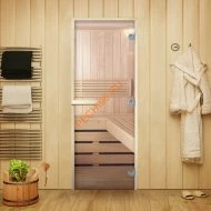 Дверь стеклянная Арта Классика Прозрачная, осина