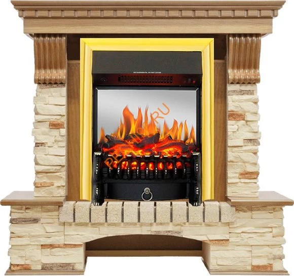 Электрокамин Royal Flame Pierre Luxe дуб/сланец с очагом Fobos FX M