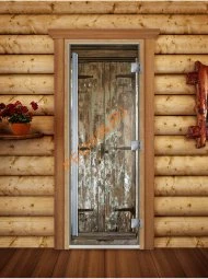 Дверь стеклянная DoorWood «Престиж», 800х2000мм, с фотопечатью «Шебби-шик»