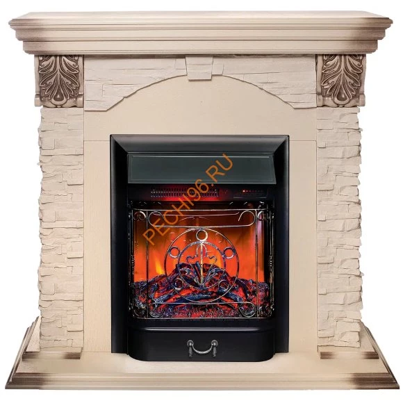 Электрокамин RealFlame Dublin LUX WT с очагом Majestic Lux BL RC