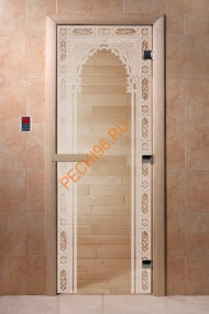 Дверь стеклянная DoorWood «Восточная арка прозрачная», 1800х800 мм