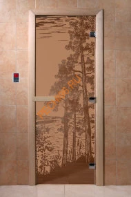 Дверь стеклянная DoorWood «Рассвет бронза матовая», 2100х800 мм