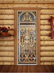 Дверь стеклянная DoorWood «Престиж», 800х2000мм, с фотопечатью «Золотые ворота»