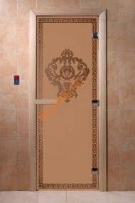 Дверь стеклянная DoorWood «Версаче бронза матовая», 1900х600 мм