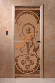 Дверь стеклянная DoorWood «Посейдон бронза матовая», 1700х700 мм