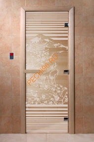 Дверь стеклянная DoorWood «Япония прозрачная», 1800х700 мм