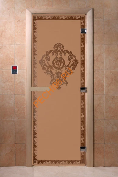 Дверь стеклянная DoorWood «Версаче бронза матовая», 1700х700 мм