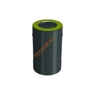 Труба ВУЛКАН VBR D120/220 мм, L250 мм, нерж 0.5, черная