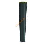 Труба ВУЛКАН VBR D120/220 мм, L1000 мм, нерж 0.5, черная